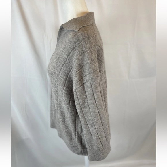 H&M Fine Knit Sweater Polo Shirt Top 3/4 Sleeve Woman’s Size XS Classic RELAXED - Picture 8 of 16